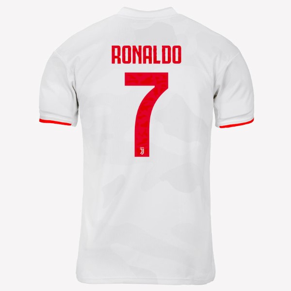 Maillot Football Juventus NO.7 Ronaldo Exterieur 2019-20 Gris Blanc